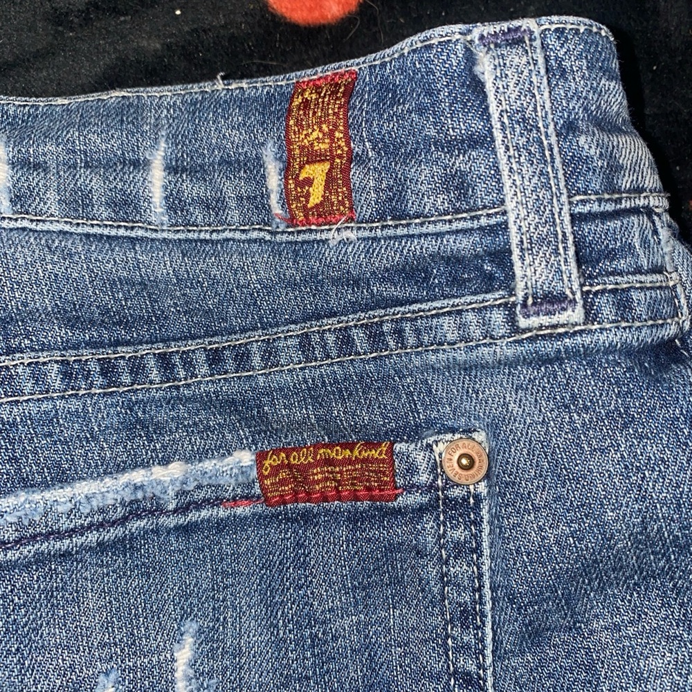7 for all mankind A pocket flare distressed jeans barely worn